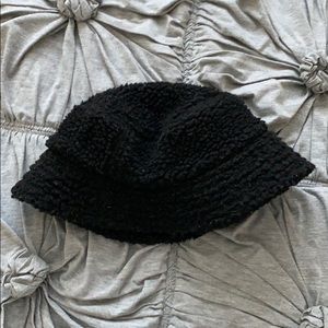 Urban Outfitters Black Teddy Bucket Hat